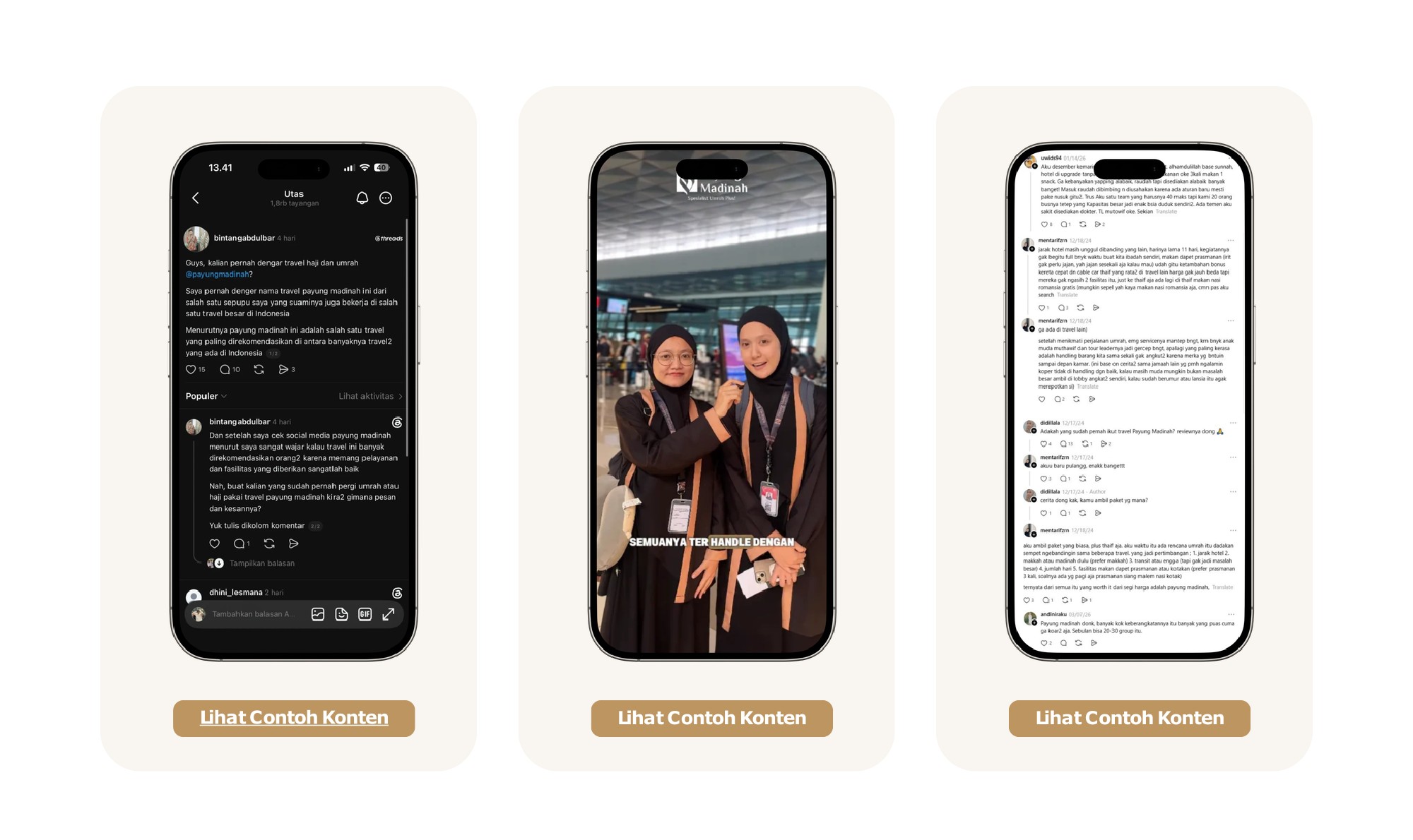 Contoh Konten Review Positif Payung Madinah