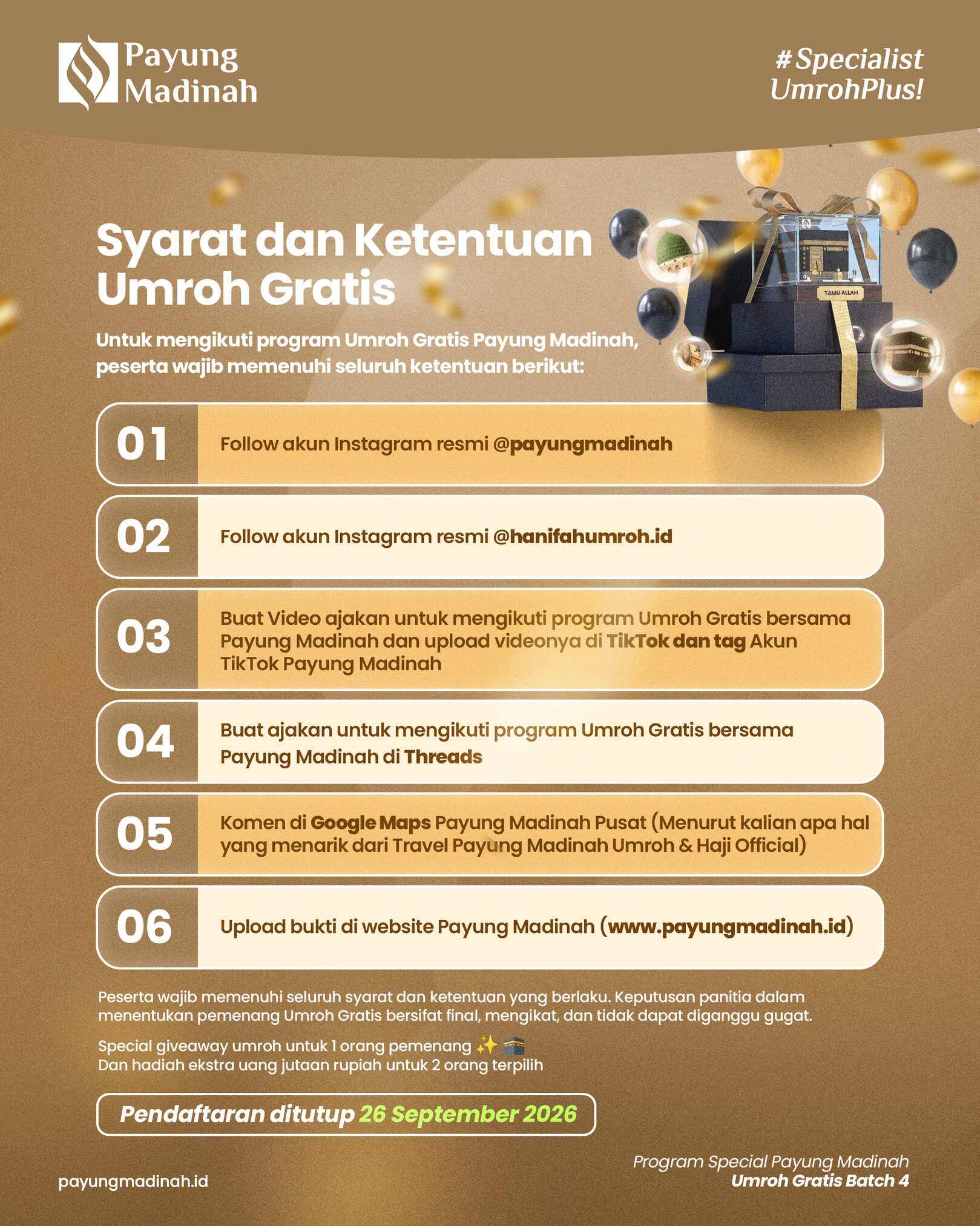 Poster Umroh Gratis Batch 4 Payung Madinah (2)